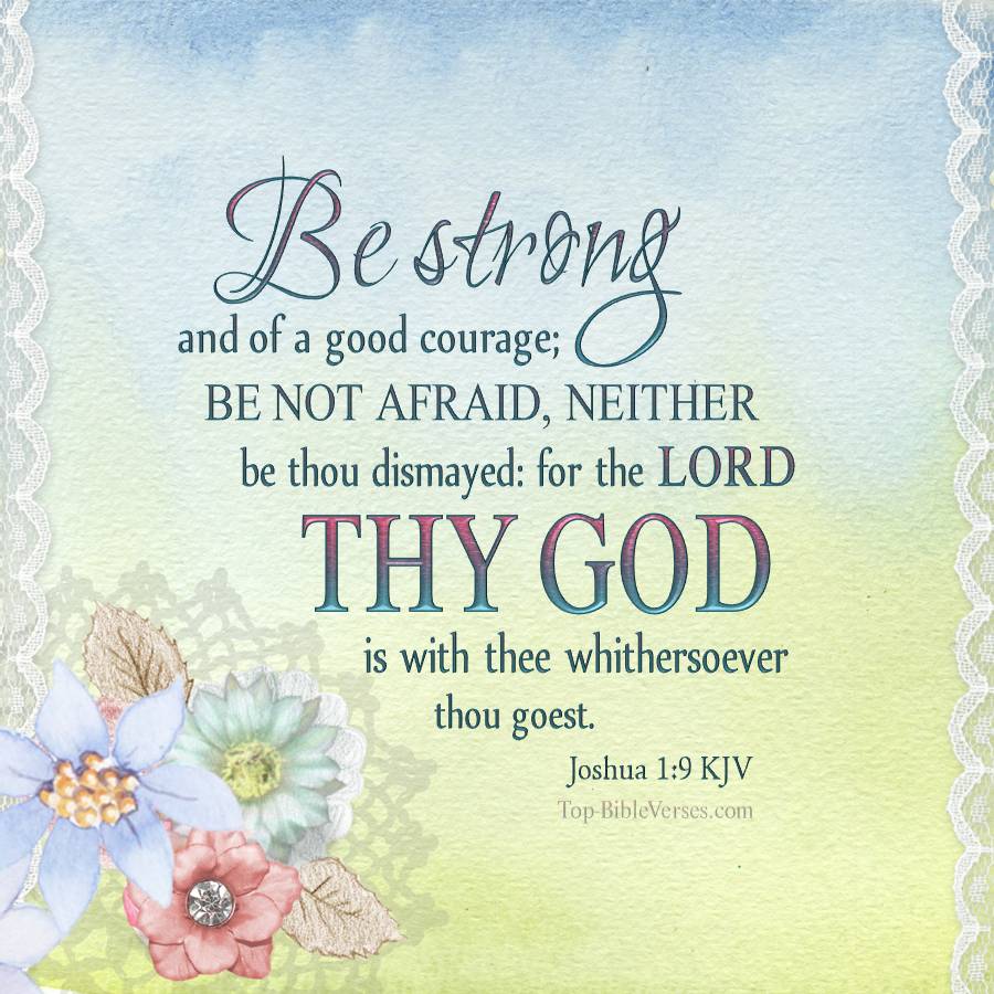 Joshua 1-9 KJV WhatsApp DP Inspirational Bible Verse Images.