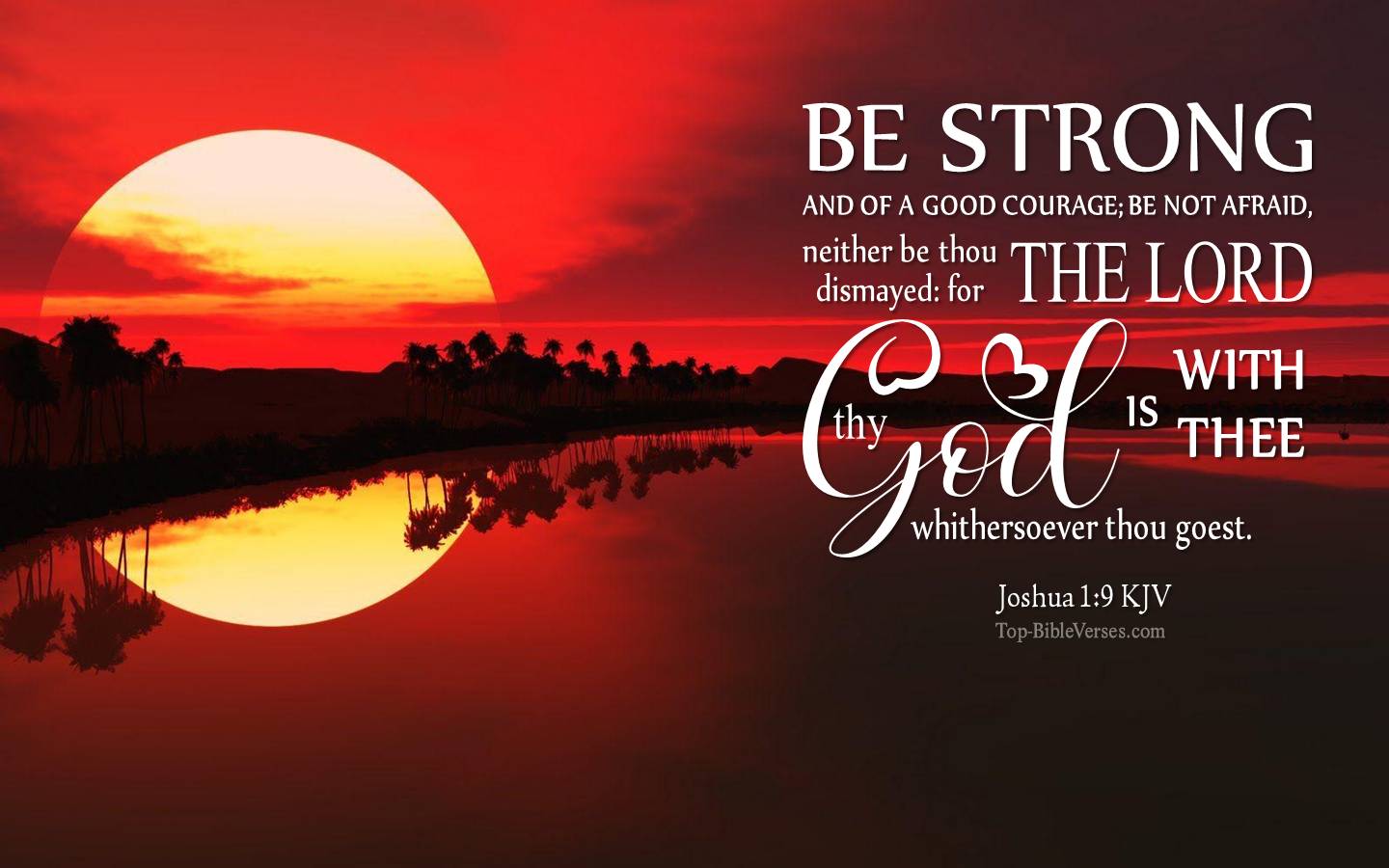 Joshua 1-9 KJV Christian Bible Verse Desktop Wallpaper. Top-BibleVerses.com
