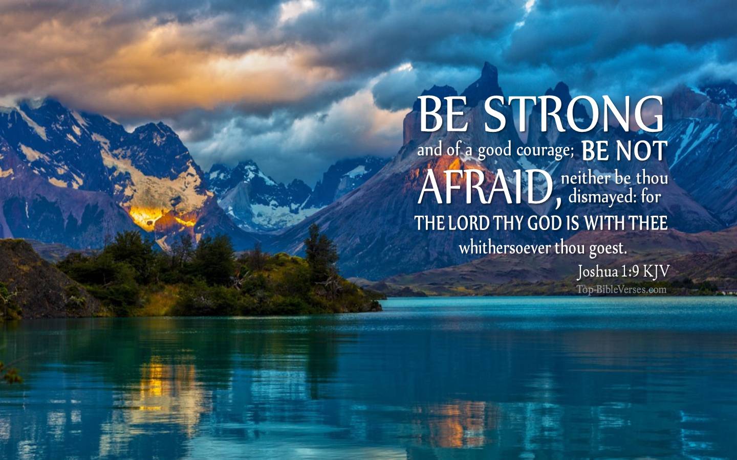 Joshua 1-9 KJV Christian Bible Verse Desktop Wallpaper. Top-BibleVerses.com
