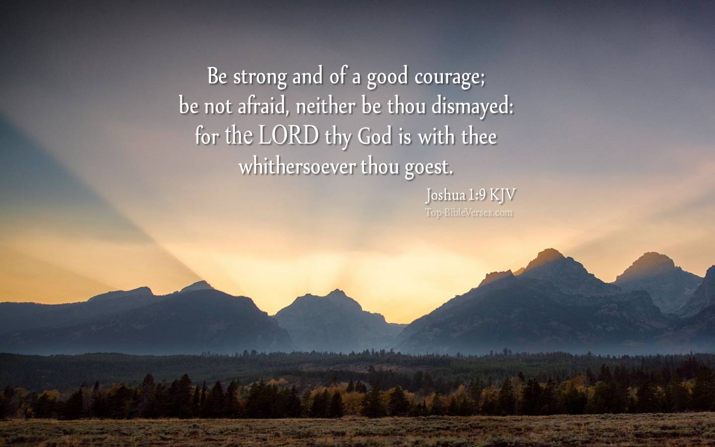 Joshua 1-9 KJV Christian Bible Verse Desktop Wallpaper. Top-BibleVerses.com