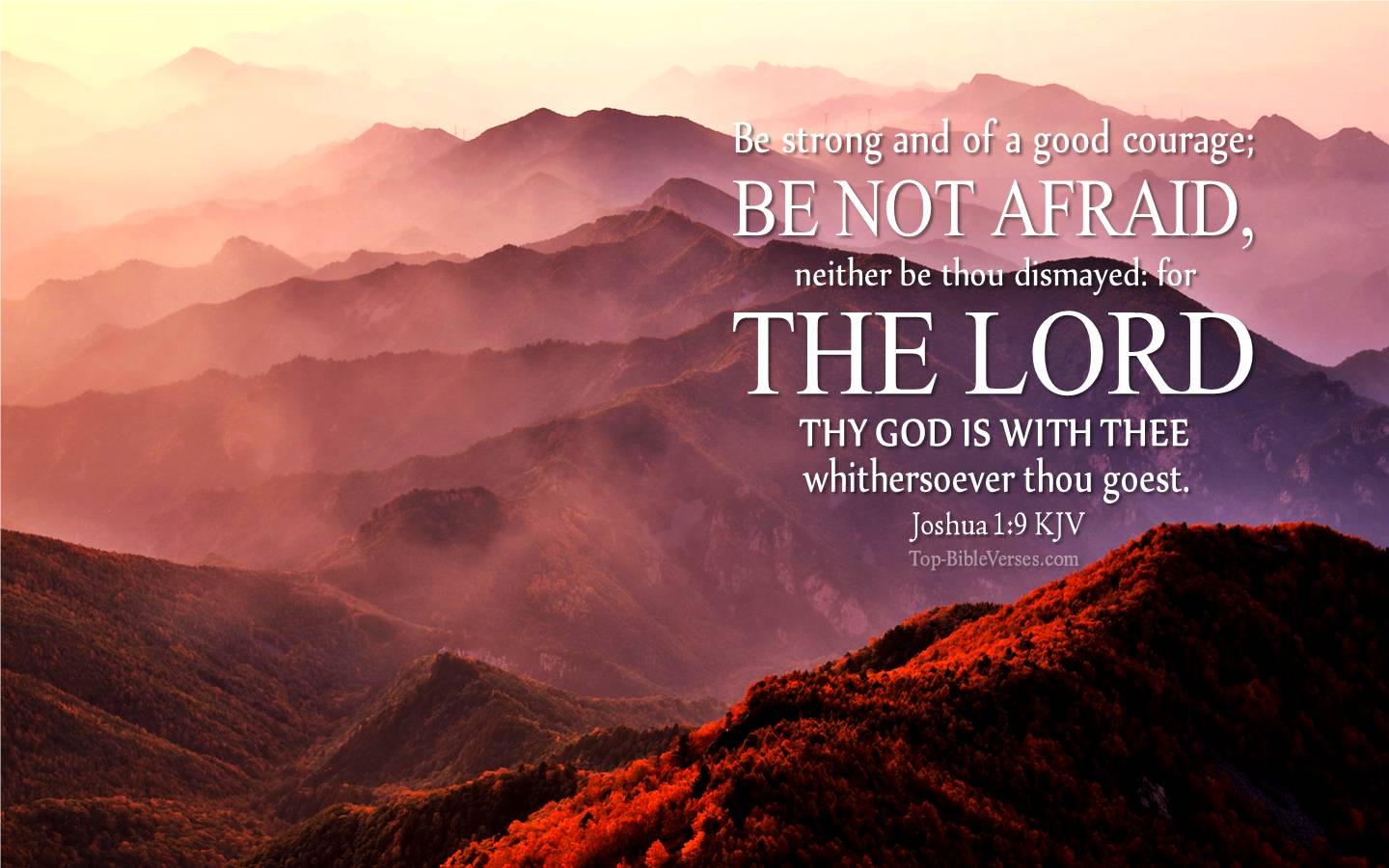 Joshua 1-9 KJV Christian Bible Verse Desktop Wallpaper. Top-BibleVerses.com