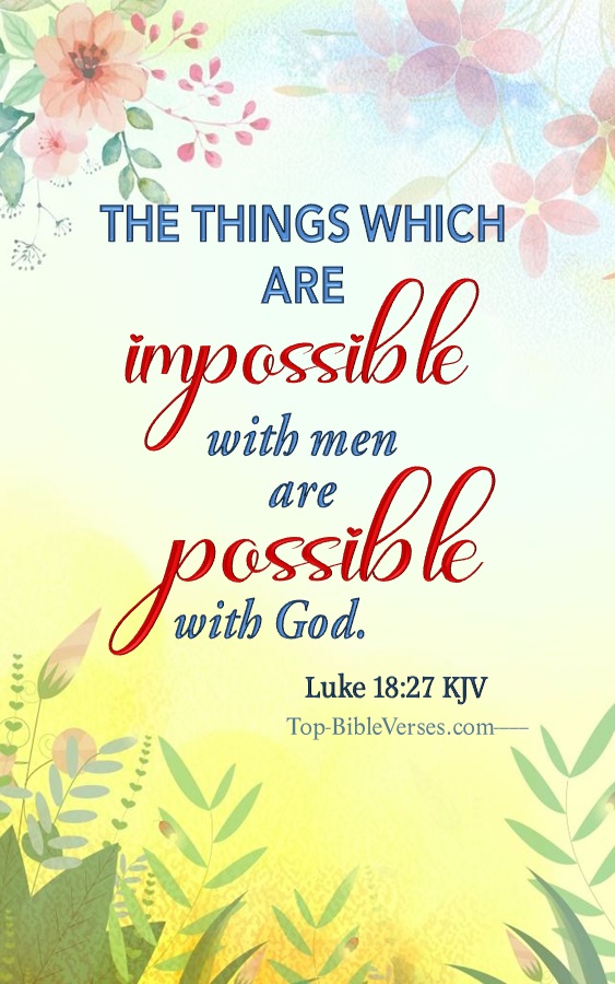 Luke 18:27 KJV Bible Quotes And Images