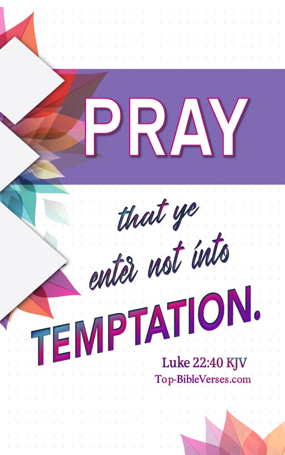 Luke 22:40 KJV Bible Verse Images