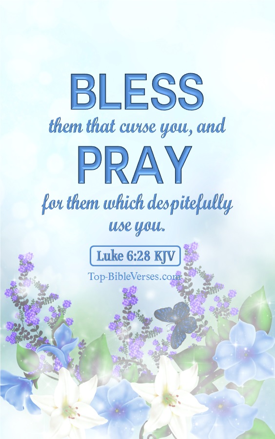 Luke 6:28 KJV Bible Verse Images