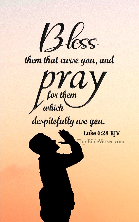 Luke 6:28 KJV Bible Quotes And Images