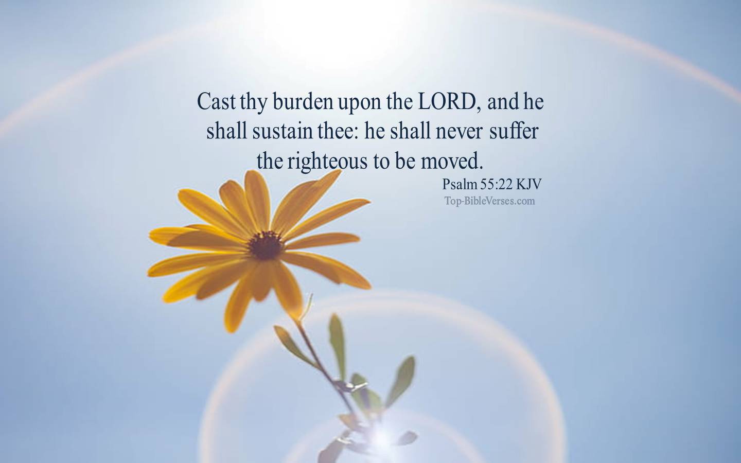 Psalm 55-22 KJV Christian Bible Verse Desktop Wallpaper. Top-BibleVerses.com