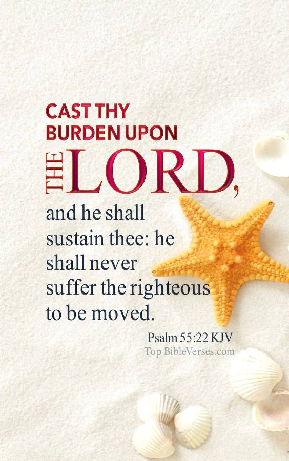 Psalm 55-22 KJV Christian Bible Verse Mobile Wallpaper. Top-BibleVerses.com