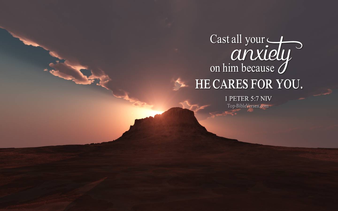 1 Peter 5-7 NIV Christian Bible Verse Desktop Wallpaper. Top-BibleVerses.com