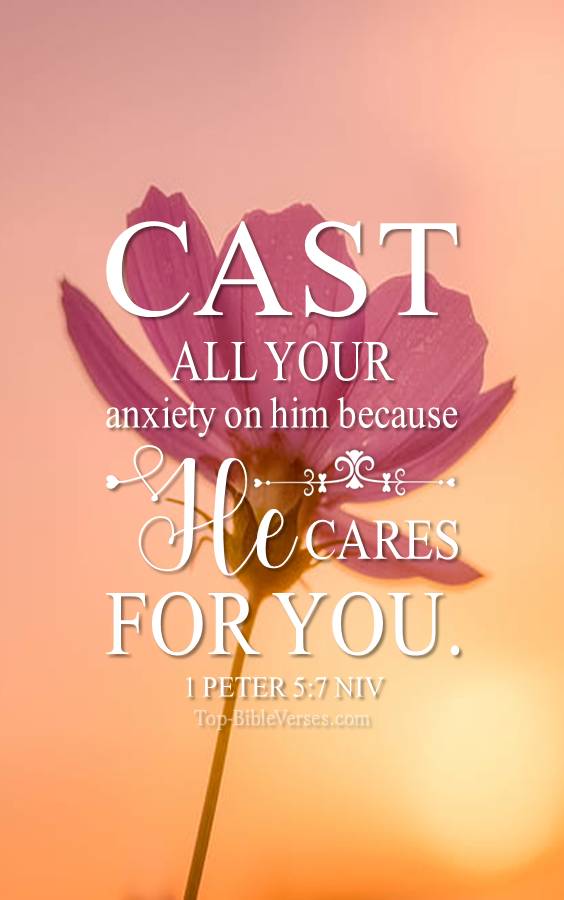 1 Peter 5-7 NIV Christian Bible Verse Mobile Wallpaper. Top-BibleVerses.com