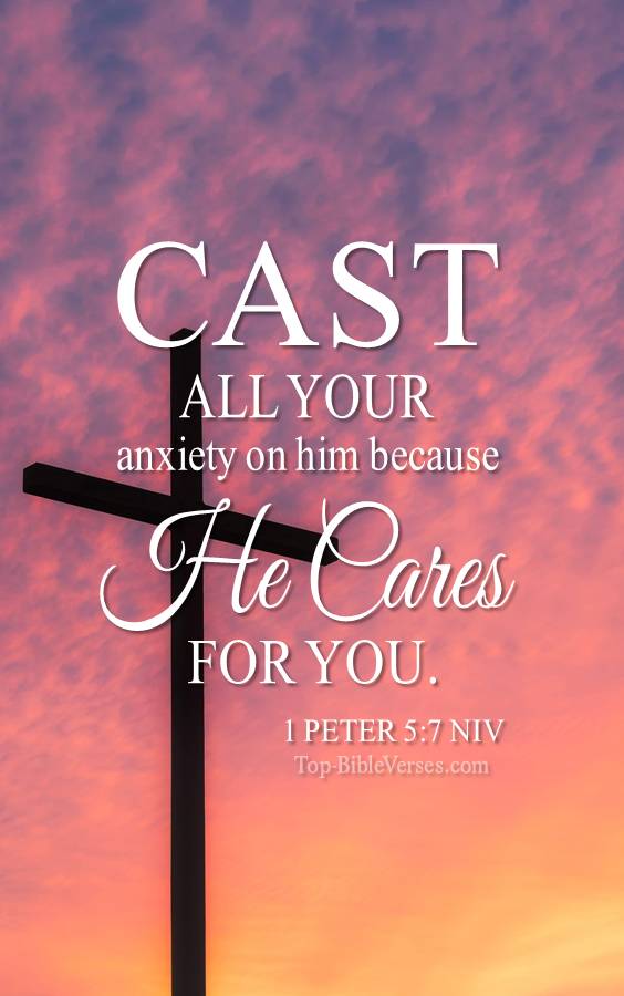 1 Peter 5-7 NIV Christian Bible Verse Mobile Wallpaper. Top-BibleVerses.com