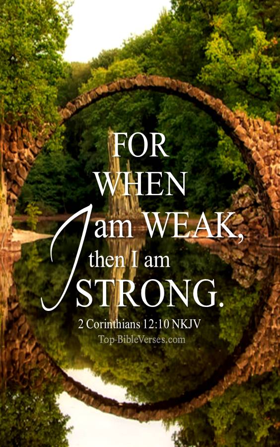 2 Corinthians 12:10 NKJV Christian Bible Verse Mobile Wallpaper. Top-BibleVerses.com