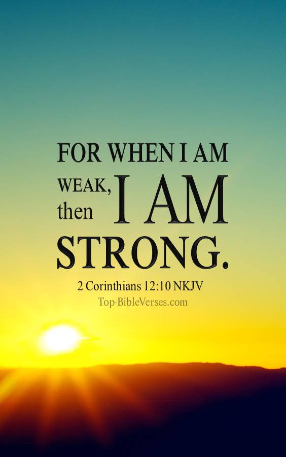 2 Corinthians 12:10 NKJV Christian Bible Verse Mobile Wallpaper. Top-BibleVerses.com