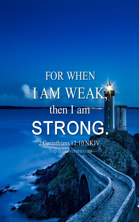 2 Corinthians 12:10 NKJV Christian Bible Verse Mobile Wallpaper. Top-BibleVerses.com