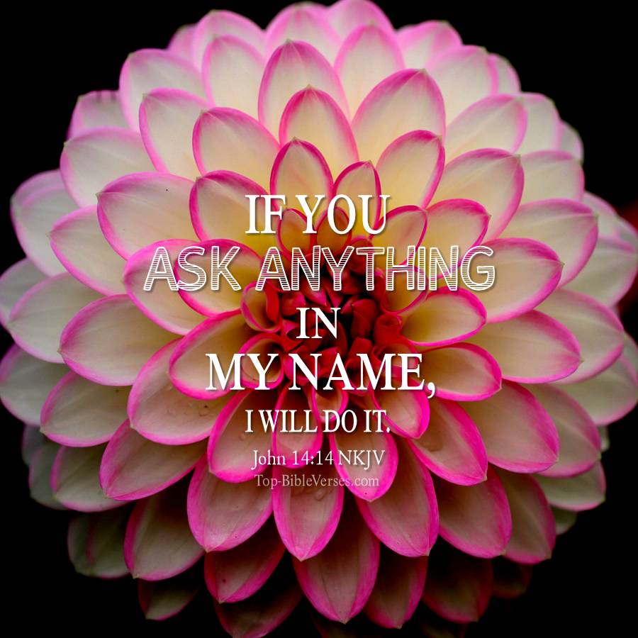 John 14-14 NKJV WhatsApp DP. Inspirational Bible Verse Images.