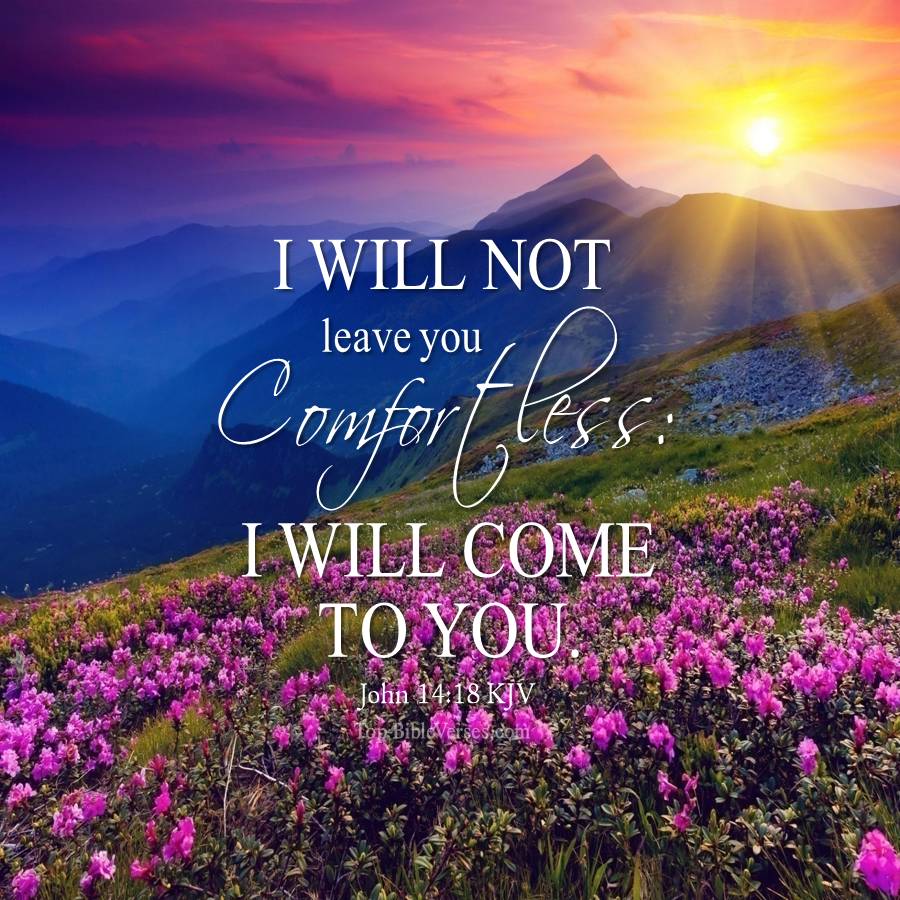 John 14-18 KJV WhatsApp Bible Quotes DP. Inspirational Bible Verse Images.