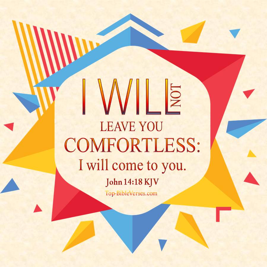 John 14-18 KJV WhatsApp Bible Quotes DP. Inspirational Bible Verse Images.