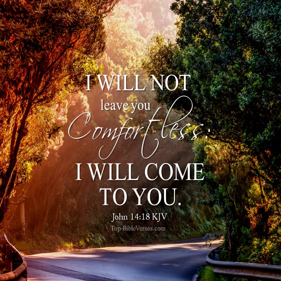 John 14-18 KJV WhatsApp Bible Quotes DP. Inspirational Bible Verse Images.