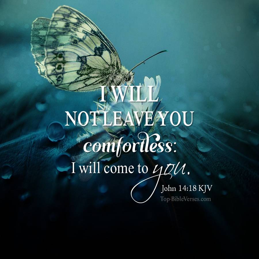 John 14-18 KJV WhatsApp Bible Quotes DP. Inspirational Bible Verse Images.