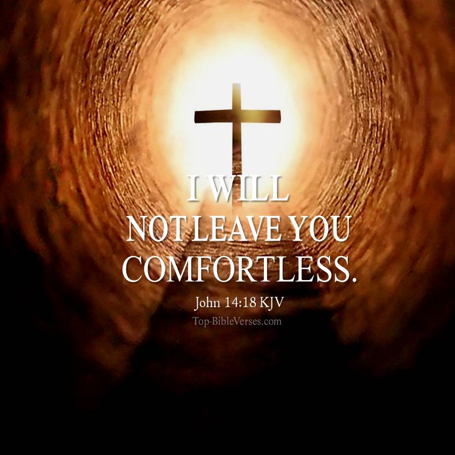 John 14-18 KJV WhatsApp Bible Quotes DP. Inspirational Bible Verse Images.