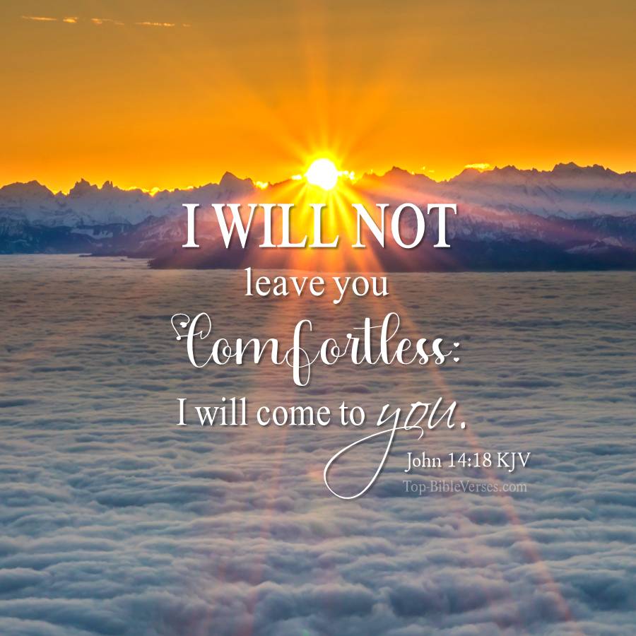 John 14-18 KJV WhatsApp Bible Quotes DP. Inspirational Bible Verse Images.