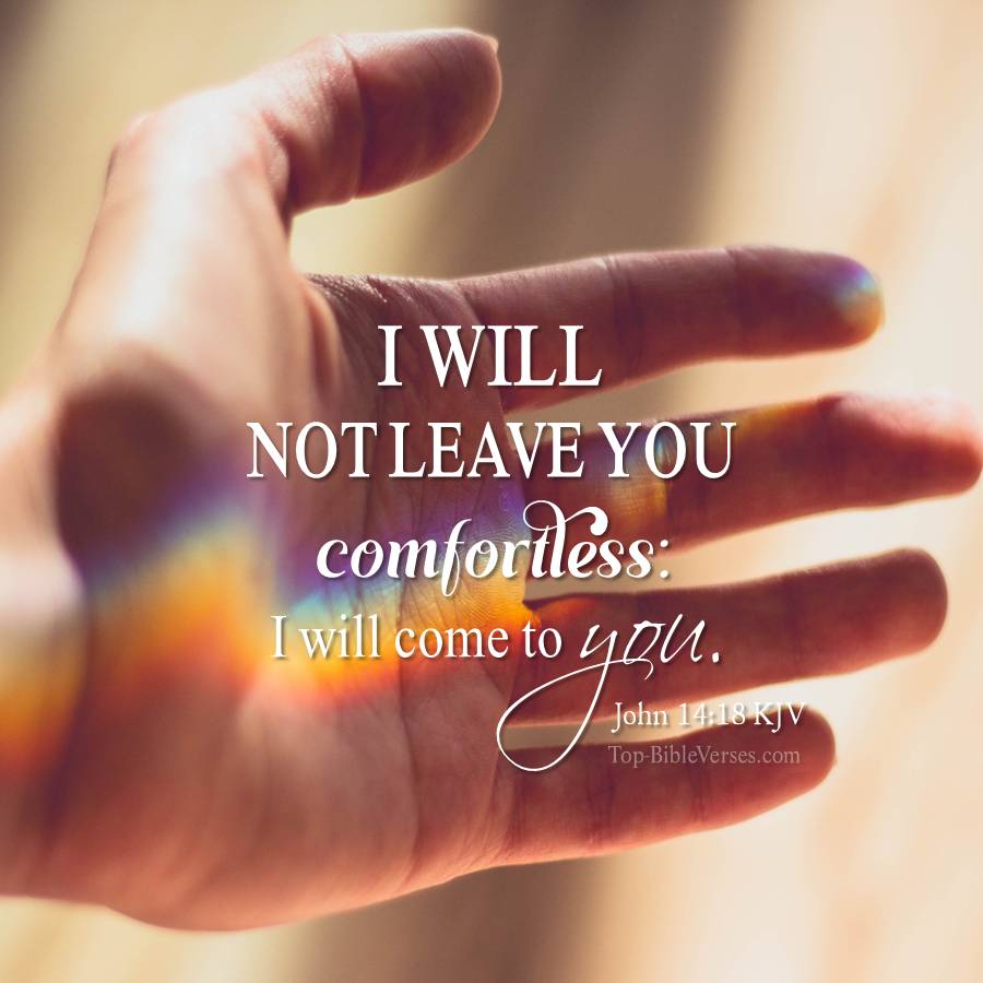 John 14-18 KJV WhatsApp Bible Quotes DP. Inspirational Bible Verse Images.