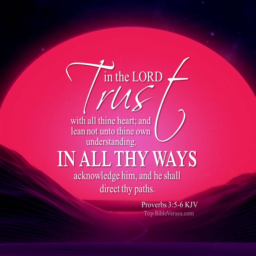 Proverbs 3-5-6 KJV WhatsApp DP Inspirational Bible Verse Images.