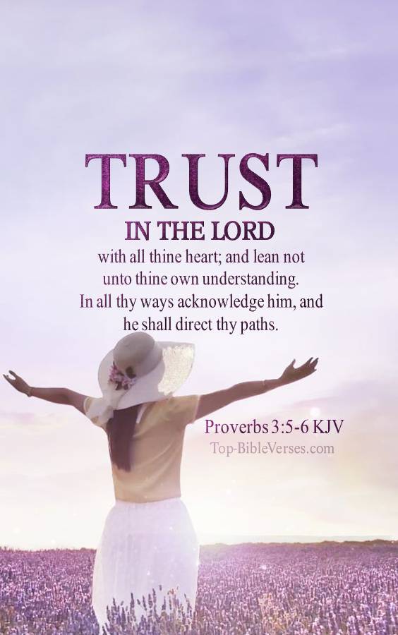 Proverbs 3-5-6 KJV Christian Bible Verse Mobile Wallpaper. Top-BibleVerses.com