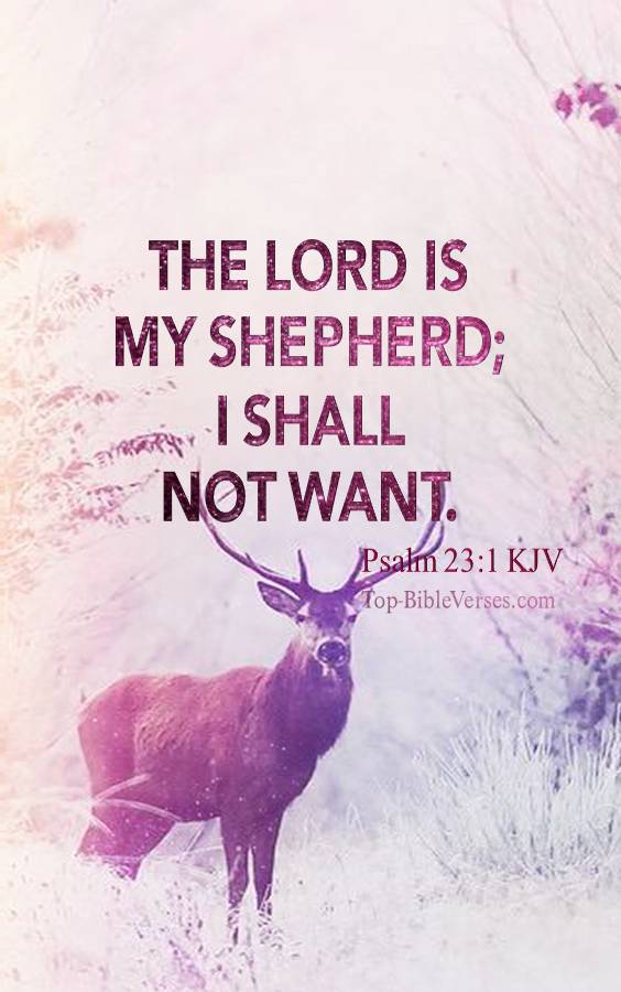 Psalm 23-1 KJV Christian Bible Verse Mobile Wallpaper. Top-BibleVerses.com