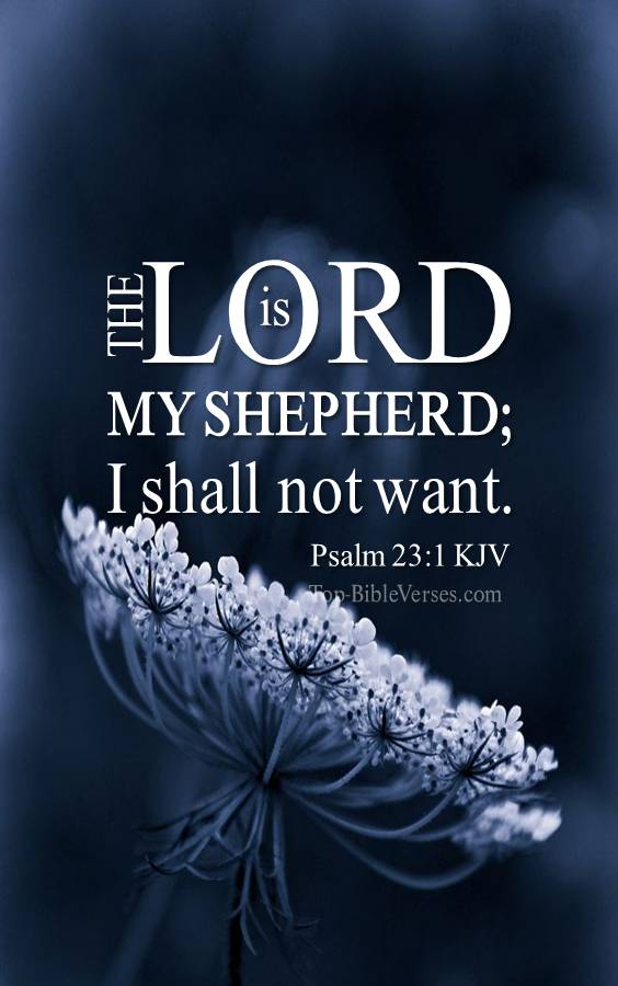 Psalm 23-1 KJV Christian Bible Verse Mobile Wallpaper. Top-BibleVerses.com