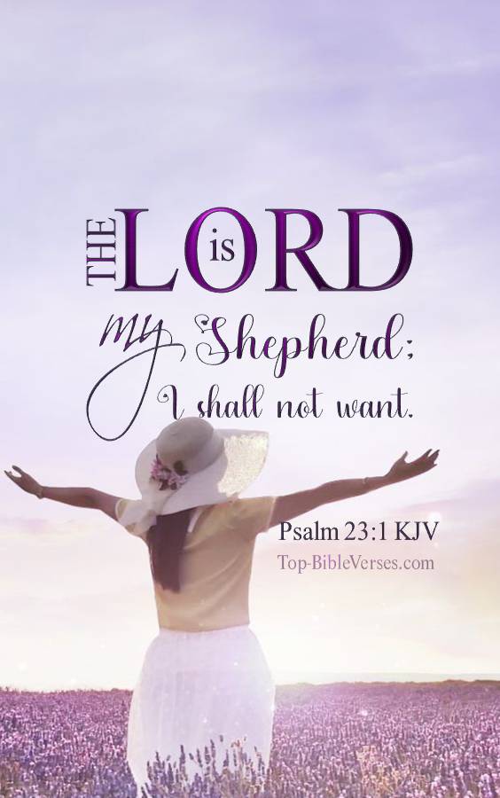 Psalm 23-1 KJV Christian Bible Verse Mobile Wallpaper. Top-BibleVerses.com