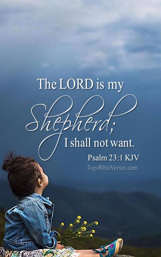 Psalm 23-1 KJV Christian Bible Verse Mobile Wallpaper. Top-BibleVerses.com