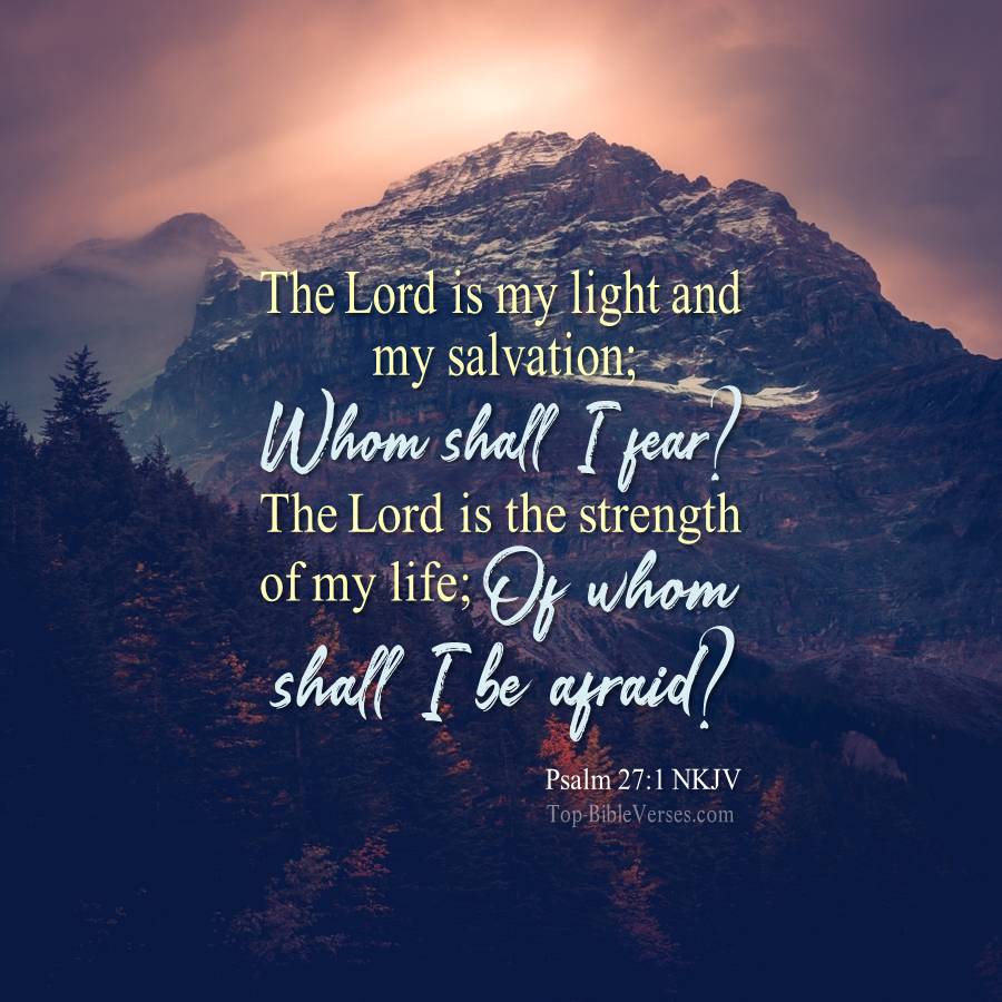Psalm 27-1 NKJV WhatsApp DP Inspirational Bible Verse Images.