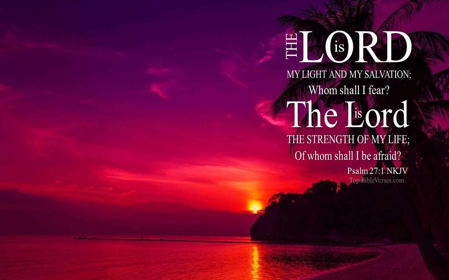 Psalm 27-1 NKJV Christian Bible Verse Desktop Wallpaper. Top-BibleVerses.com