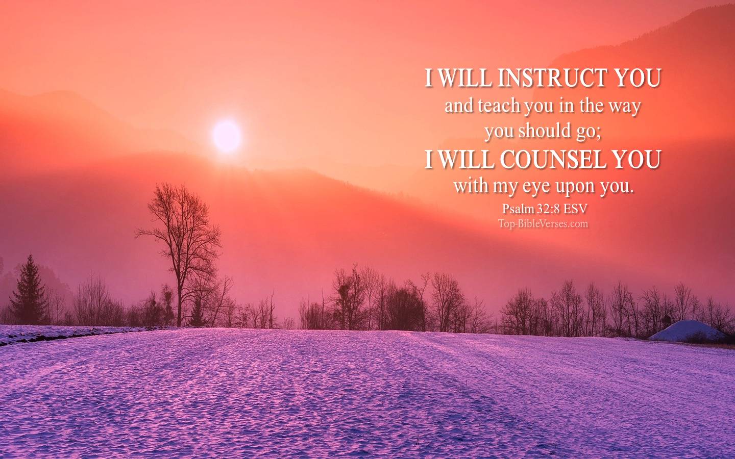 Psalm 32-8 ESV Christian Bible Verse Desktop Wallpaper. Top-BibleVerses.com