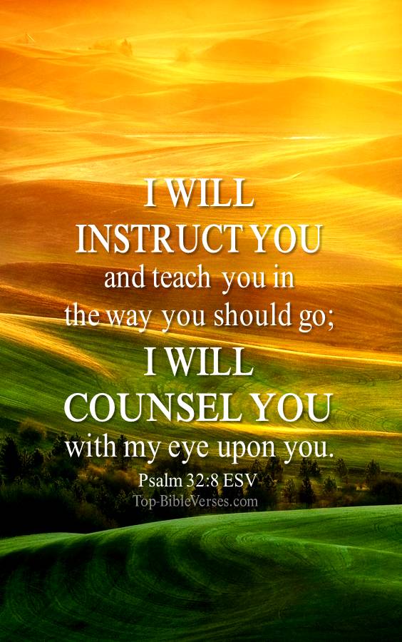 Psalm 32-8 ESV Christian Bible Verse Mobile Wallpaper. Top-BibleVerses.com