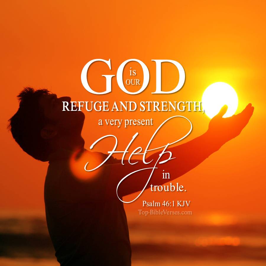 Psalm 46-1 KJV WhatsApp DP Inspirational Bible Verse Images.