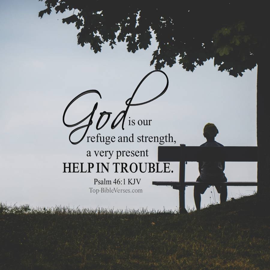 Psalm 46-1 KJV WhatsApp DP Inspirational Bible Verse Images.