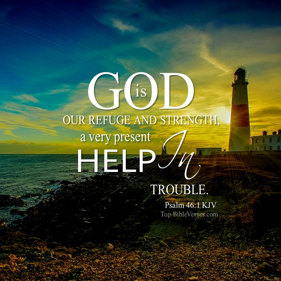 Psalm 46-1 KJV WhatsApp DP Inspirational Bible Verse Images.