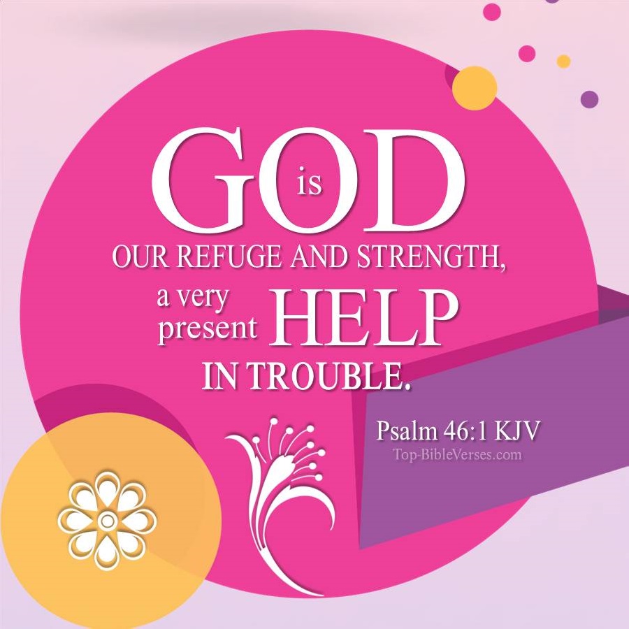 Psalm 46-1 KJV WhatsApp DP Inspirational Bible Verse Images.