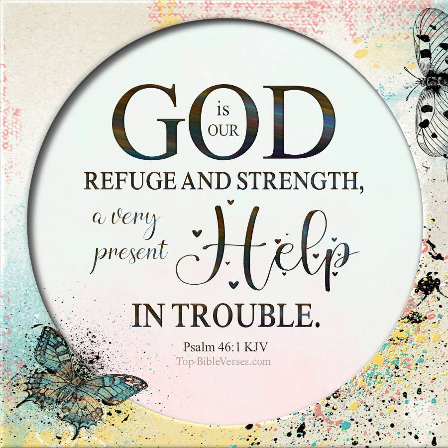 Psalm 46-1 KJV WhatsApp DP Inspirational Bible Verse Images.