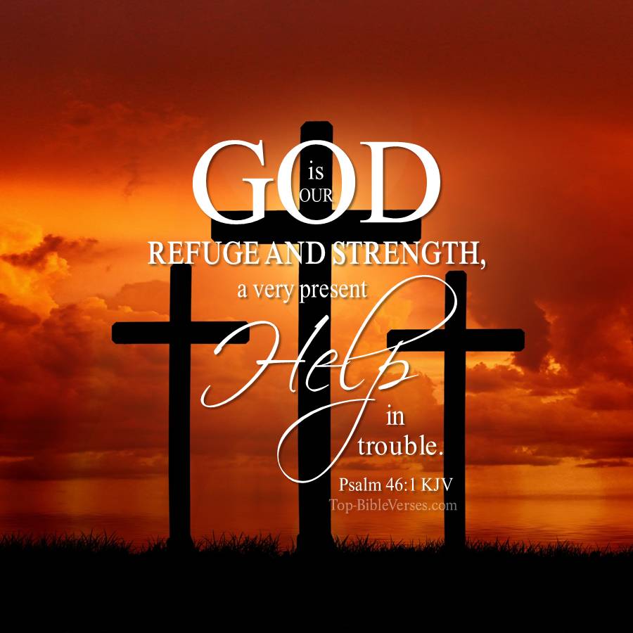 Psalm 46-1 KJV WhatsApp DP Inspirational Bible Verse Images.
