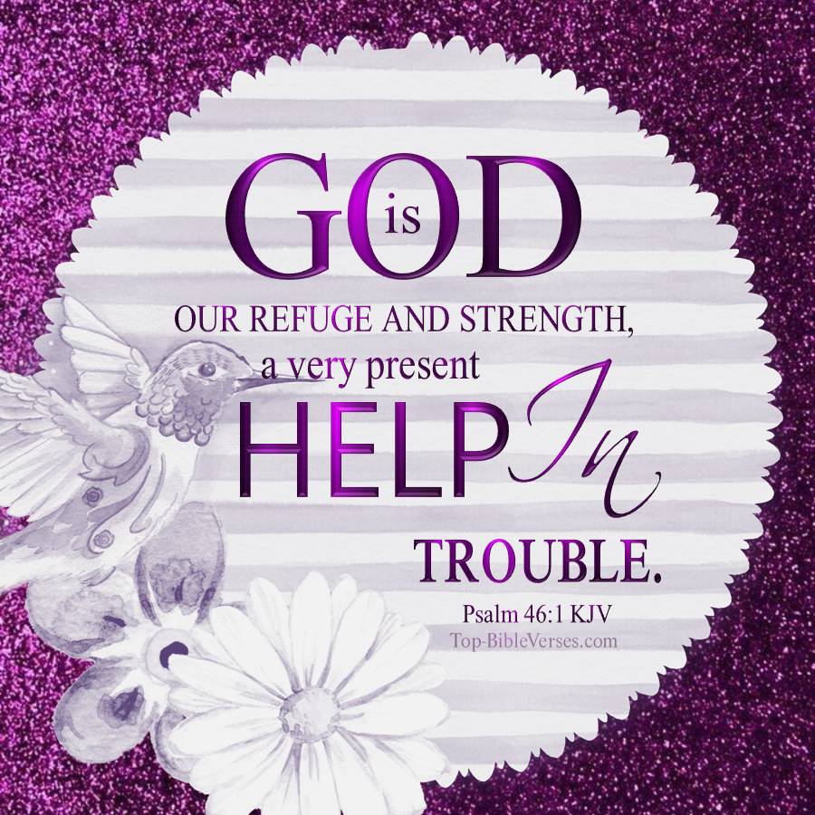 Psalm 46-1 KJV WhatsApp DP Inspirational Bible Verse Images.