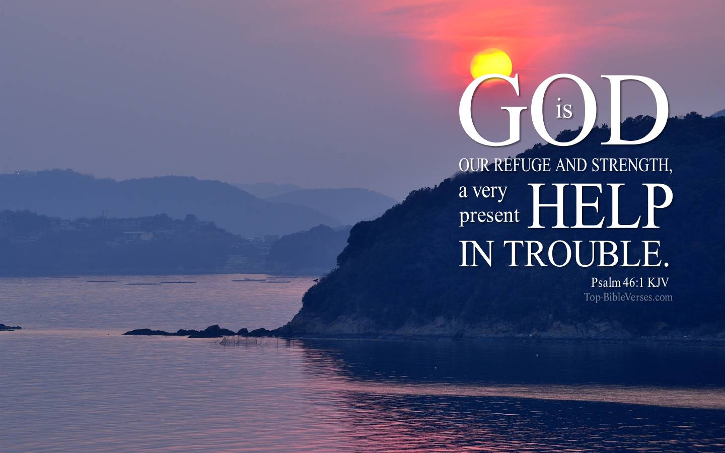 Psalm 46-1 KJV Christian Bible Verse Desktop Wallpaper. Top-BibleVerses.com