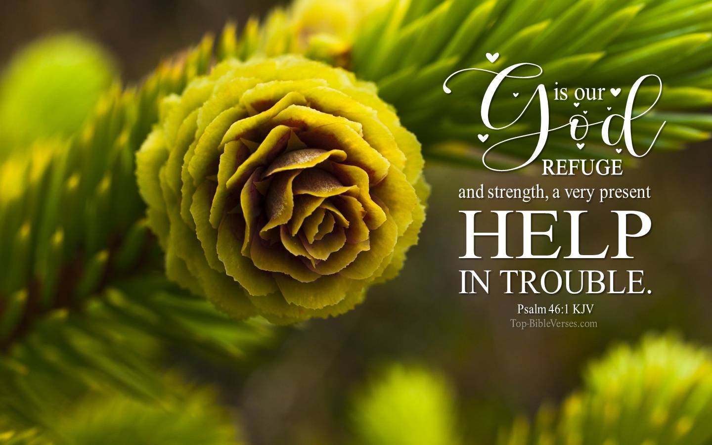 Psalm 46-1 KJV Christian Bible Verse Desktop Wallpaper. Top-BibleVerses.com
