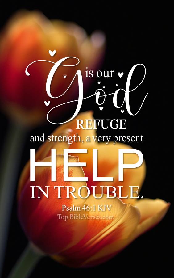Psalm 46-1 KJV Christian Bible Verse Mobile Wallpaper. Top-BibleVerses.com