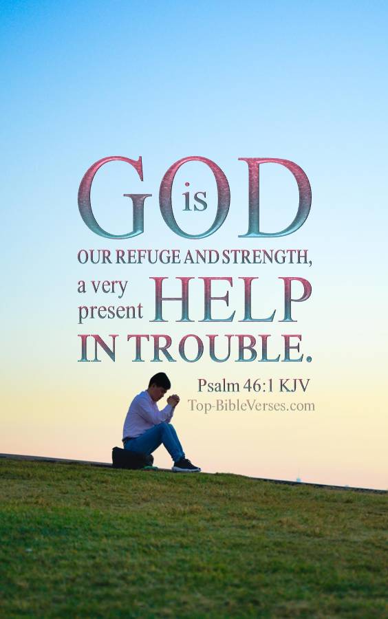Psalm 46-1 KJV Christian Bible Verse Mobile Wallpaper. Top-BibleVerses.com