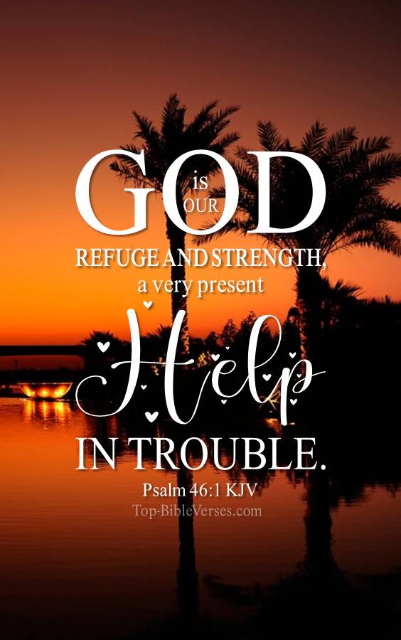 Psalm 46-1 KJV Christian Bible Verse Mobile Wallpaper. Top-BibleVerses.com