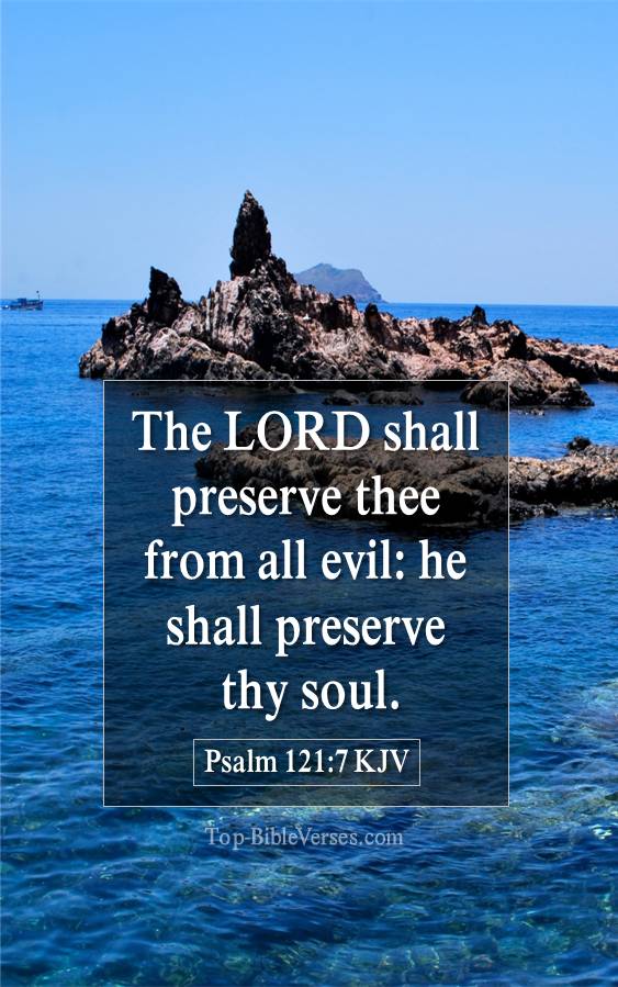 Psalm 121-7 KJV - The LORD shall preserve thee from all evil: he shall preserve thy soul.