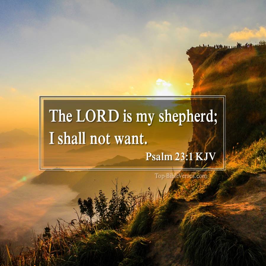 Psalm 23-1 KJV - The LORD is my shepherd; I shall not want.