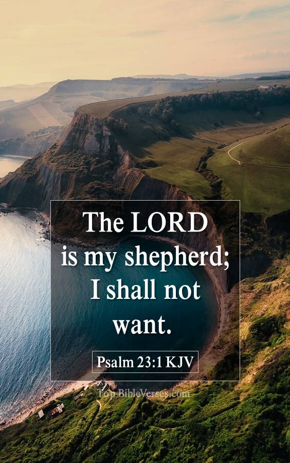 Psalm 23-1 KJV - The LORD is my shepherd; I shall not want.